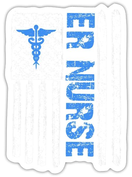 ER Nurse Emergency Room Nurse - Sticker - white matte - Front