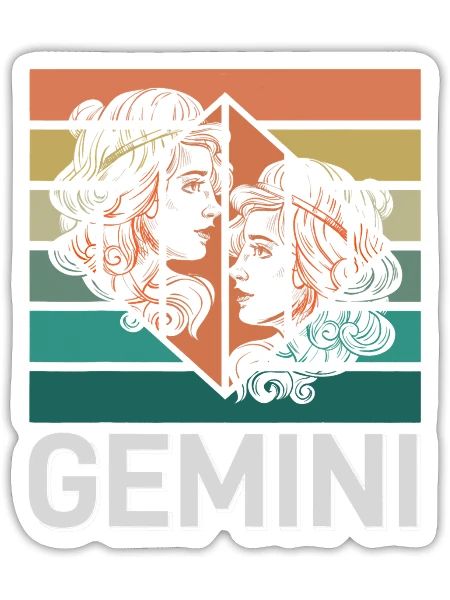 Gemini Horoscope Astrology Astrological Zodiac - Sticker - white matte - Front