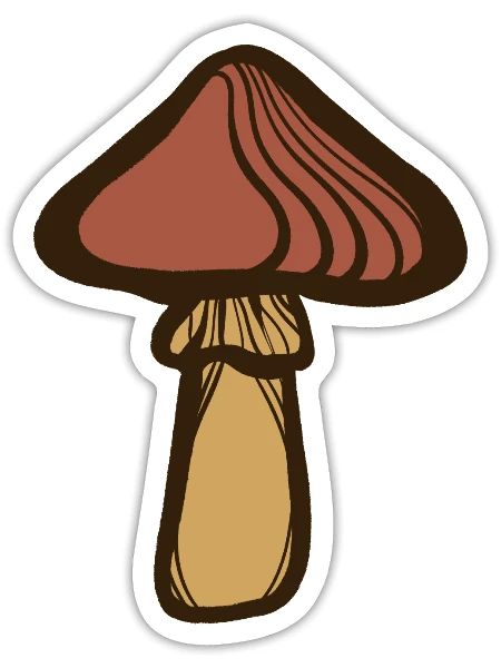 Mushroom - Sticker - white matte - Front