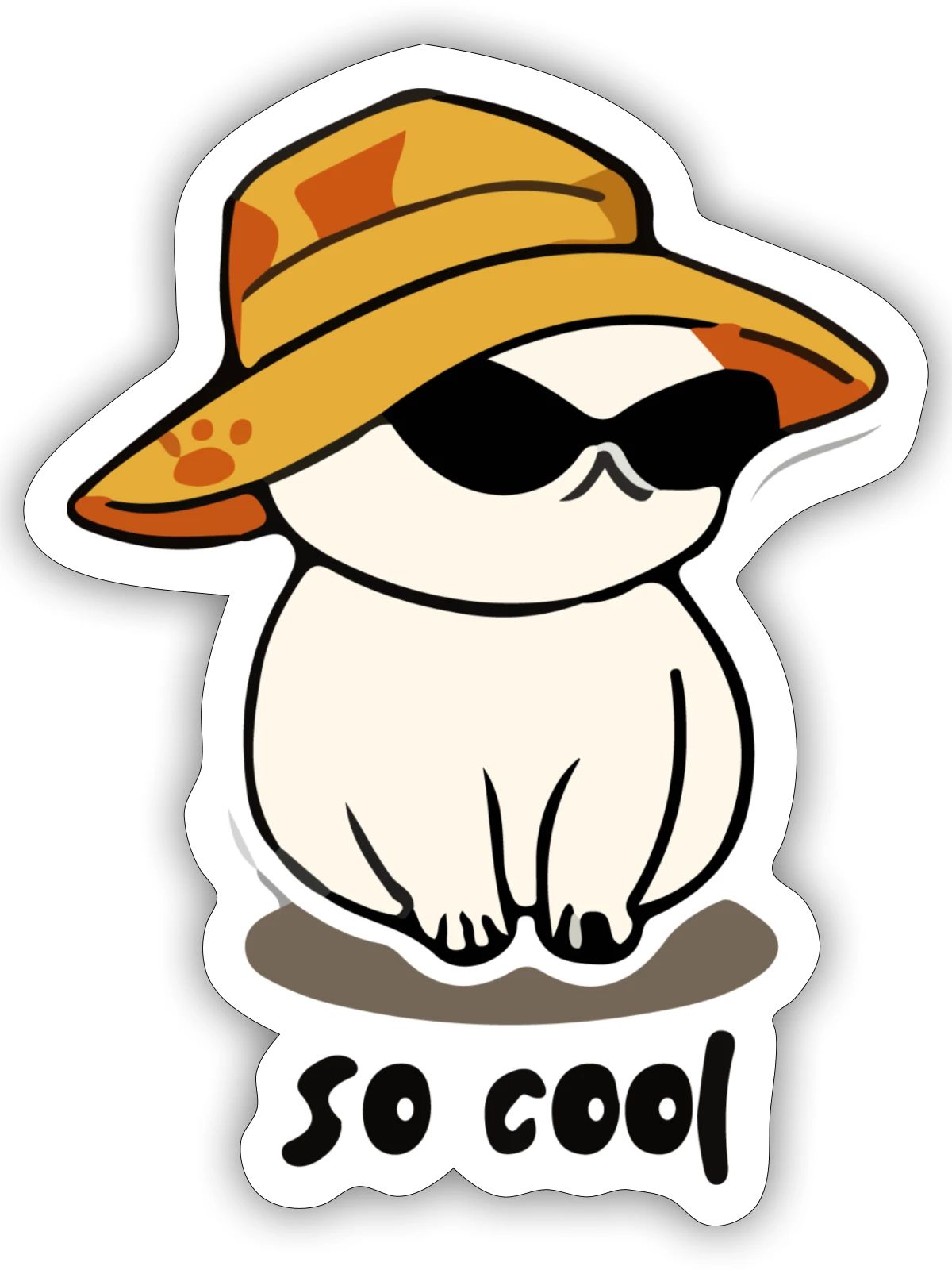 SO COOL - Sticker - white matte - Front