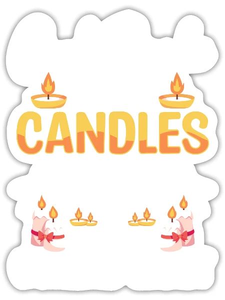 Candlelight Warmth Wax Figure Winter - Sticker - white matte - Front