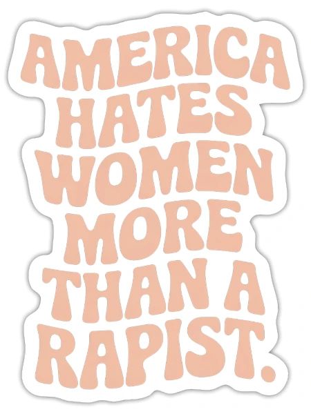 Anti Trump Anti MAGA Protest Feminist Activist - Sticker - white matte - Front