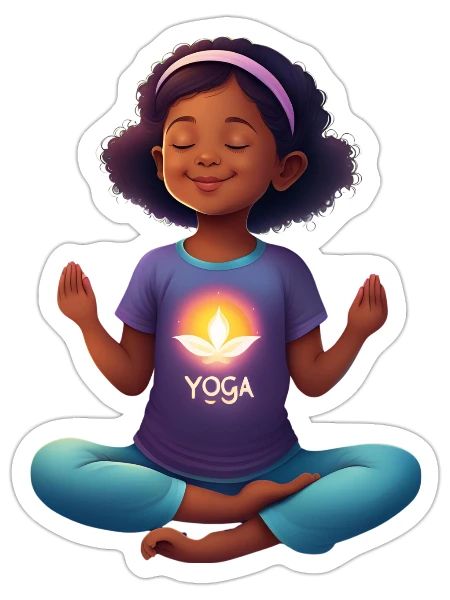 Little Yogi - Sticker - white matte - Front