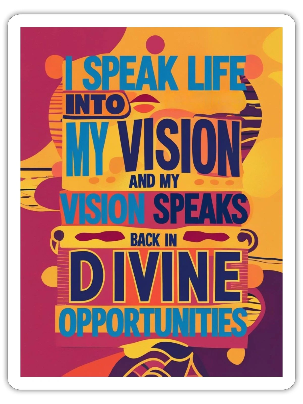 I Speak Life - Sticker - white matte - Front