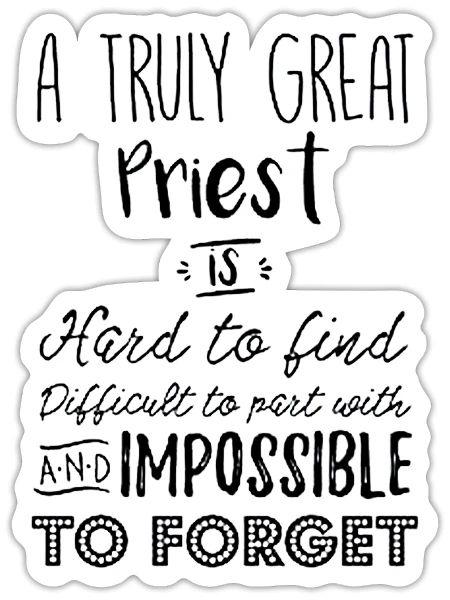 Appreciation Gifts For Priest Farewell Gift Idea - Sticker - white matte - Front