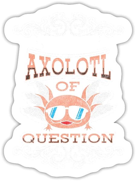 Axolotl Salamander Water Amphibian - Sticker - white matte - Front