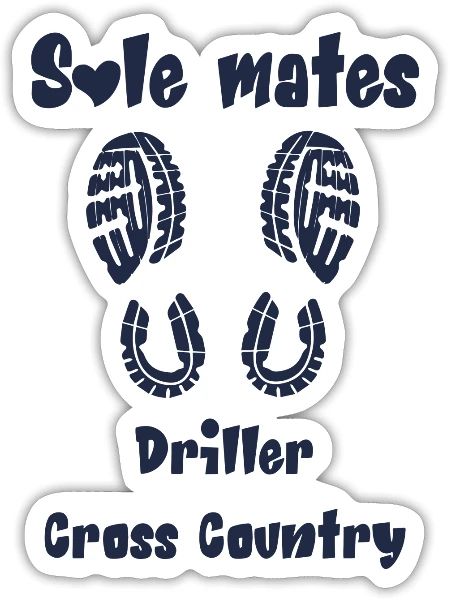 Sole Mates Driller Cross Country - Sticker - white matte - Front