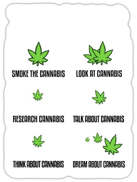Cannabis - Sticker - white matte - Front