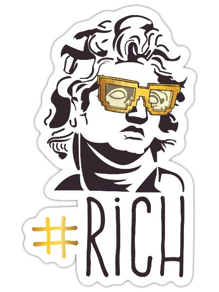 Alexander the great modern design - Sticker - white matte - Front