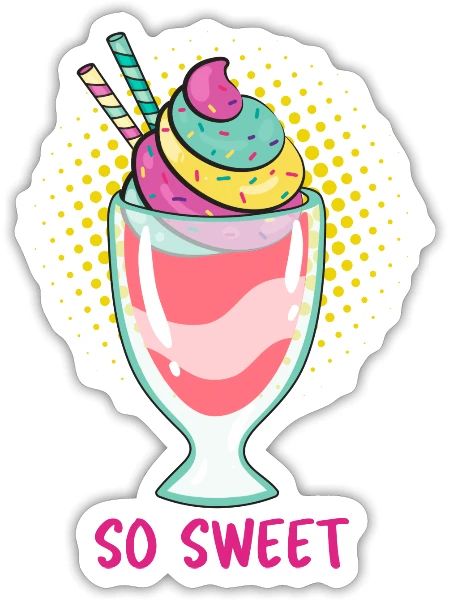 So sweet - Sticker - white matte - Front
