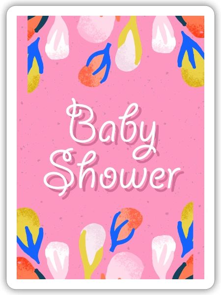 T shirt baby shower - Sticker - white matte - Front