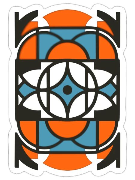 Minimalisme moderne - Sticker - blanc mat - Devant