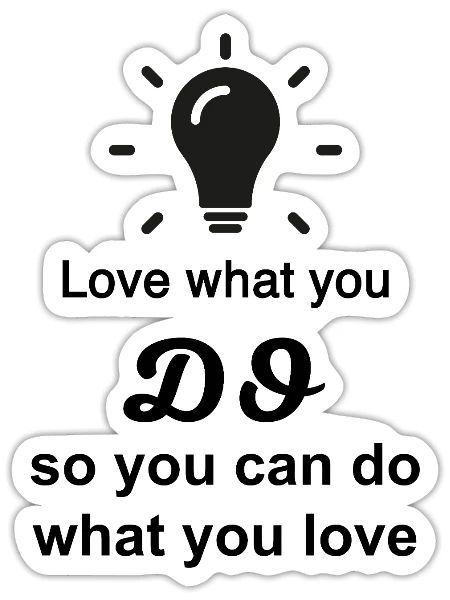 Bright Idea Glyph - Sticker - white matte - Front