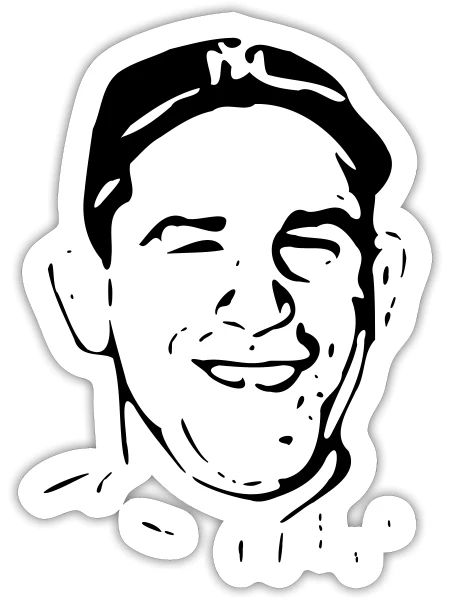 Yogi Berra Style - Sticker - white matte - Front