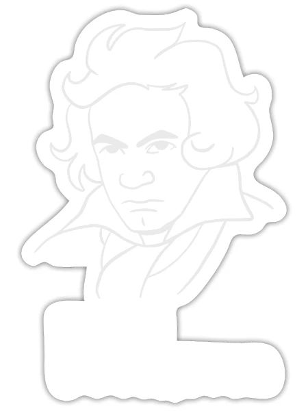 Beethoven - German Classical Music Composer - Sticker - white matte - Front