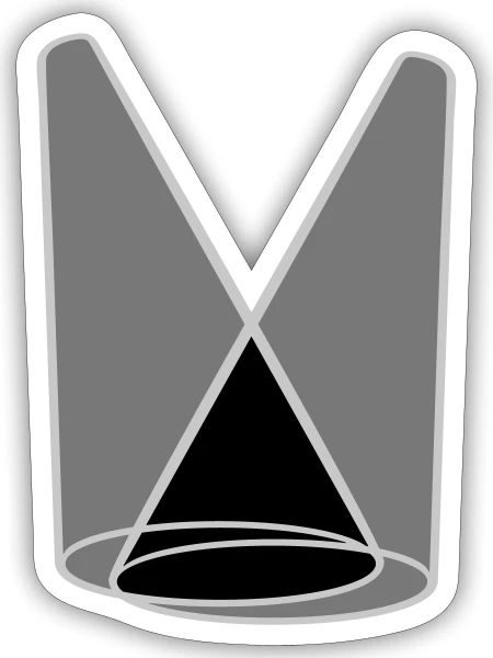stage 2 spotlight light - Sticker - white matte - Front