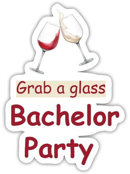 bachelor party 1 - Sticker - white matte - Front