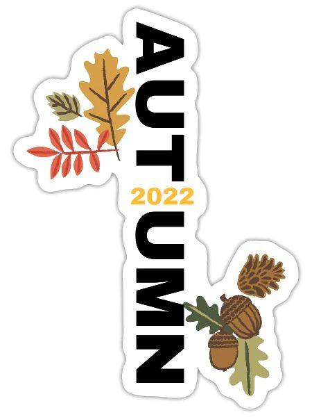 Leaf Autumn Tree Orange Fall Leaves Season - Sticker - white matte - Front
