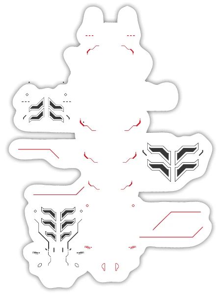 Cyber-moderne - Sticker - blanc mat - Devant