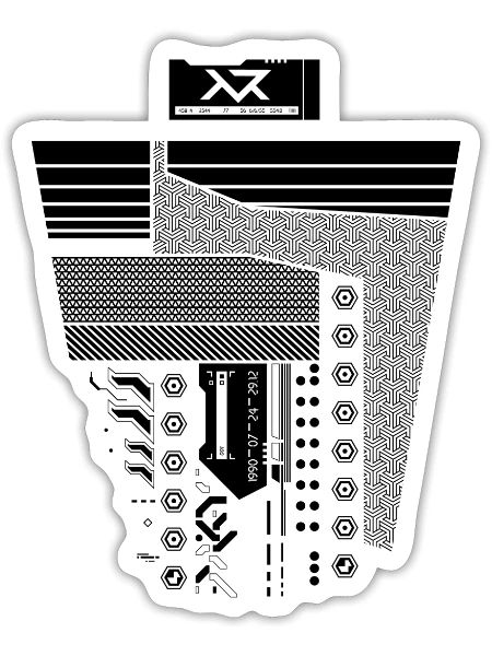 Cyber-moderne - Sticker - blanc mat - Devant
