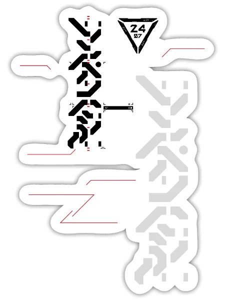 Cyber-moderne - Sticker - blanc mat - Devant