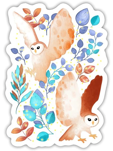 Brilliant Barn Owls - Sticker - white matte - Front