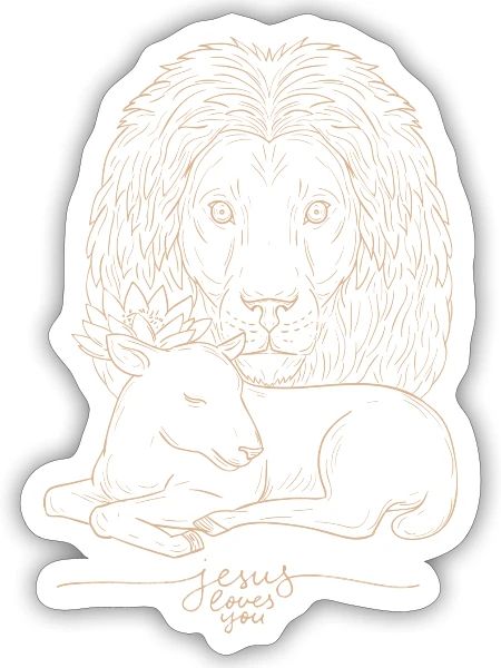 Jesus loves - Sticker - white matte - Front
