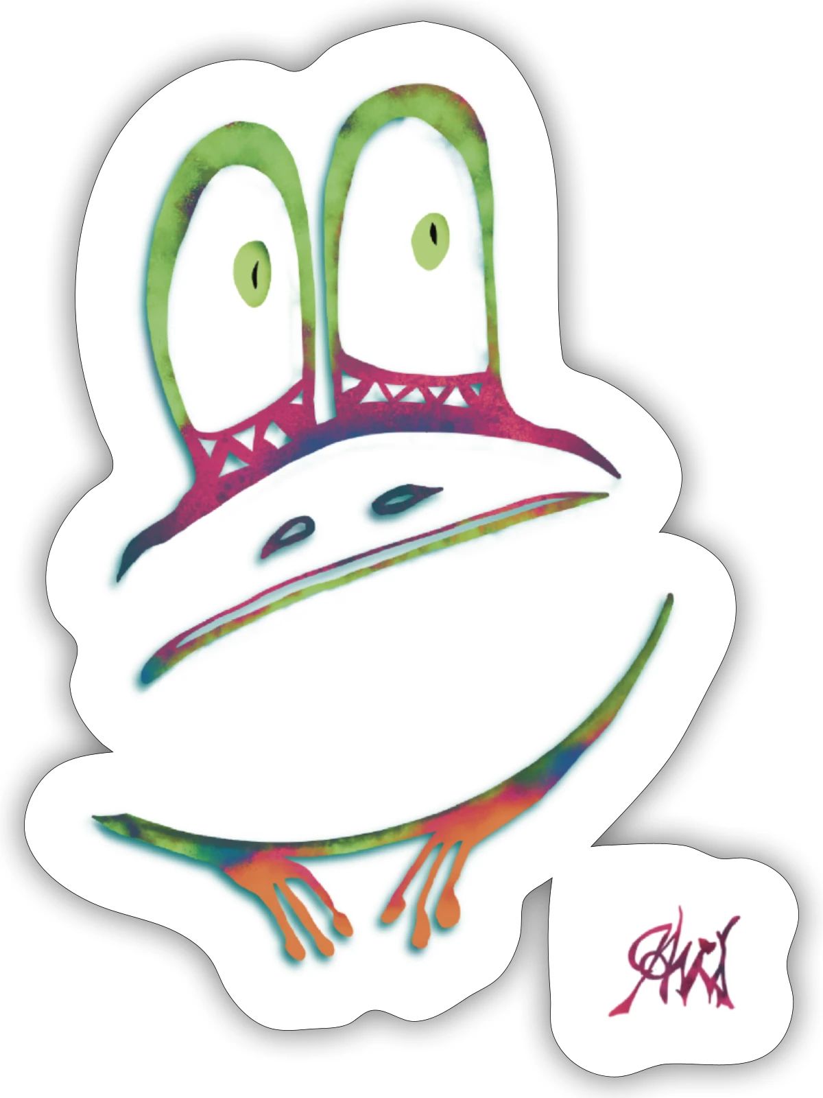 Meh Frog - Sticker - white matte - Front