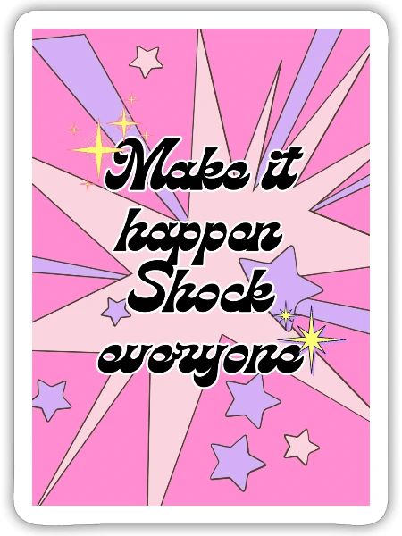 Blue Gradient Minimal Motivational Quotes Poster - Sticker - white matte - Front