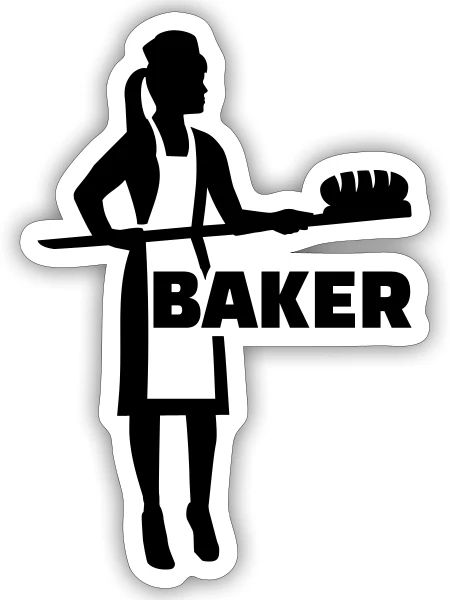 Baker - Sticker - white matte - Front