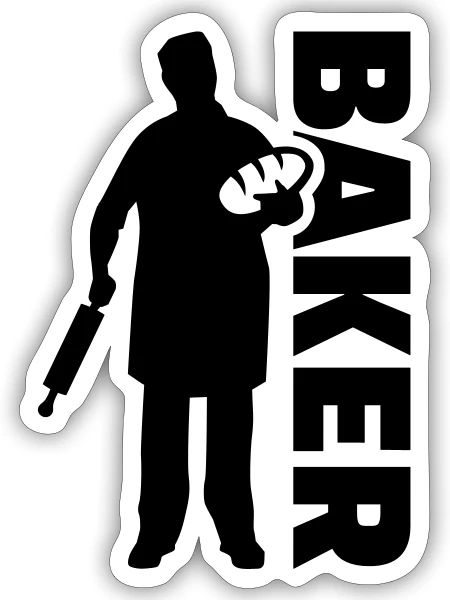 Baker - Sticker - white matte - Front