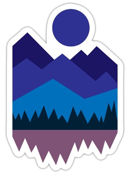 Moon travel adventure camping hiking gift - Sticker - white matte - Front