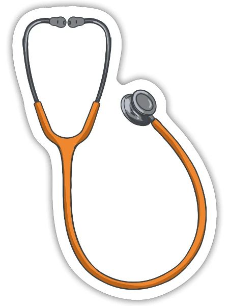 stethoscope - Sticker - white matte - Front