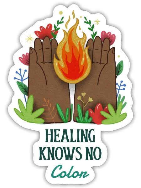 Healing Knows No Color - Sticker - white matte - Front