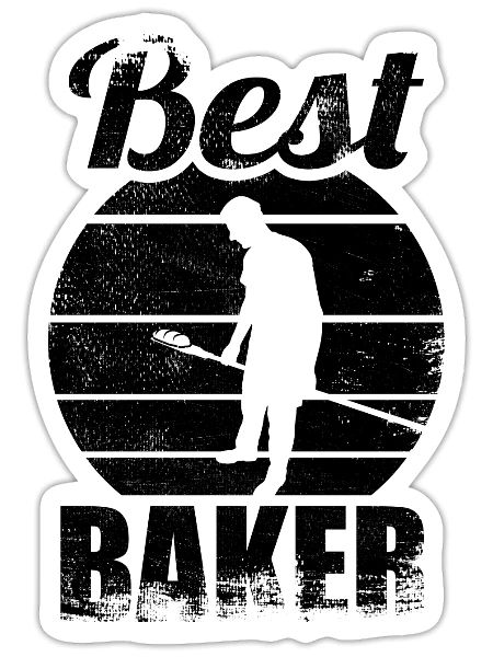 Baker - Sticker - white matte - Front
