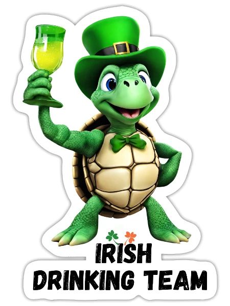Turtley Irish: Celebrating St. Patrick's Day - Sticker - white matte - Front
