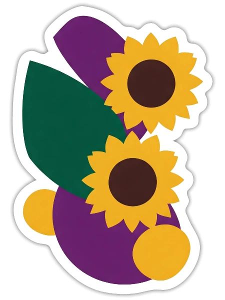 Harmonie Sunburst moderne - Sticker - blanc mat - Devant