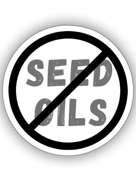 No Seed Oils - Sticker - white matte - Front