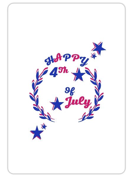 Fourth of July - Sticker - white matte - Front
