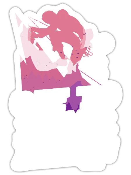Climbing mountain Alps Nature Climbing Sports Gift - Sticker - white matte - Front