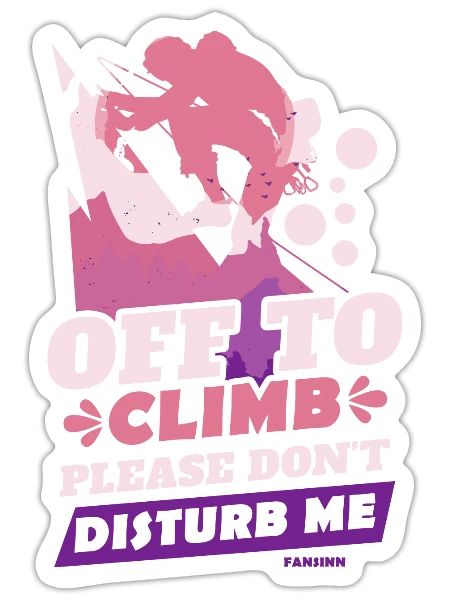 Climbing mountain Alps Nature Climbing Sports Gift - Sticker - white matte - Front