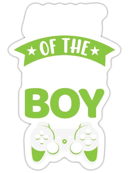 Aunt of the Bday Boy Matching Video Game Bday - Sticker - white matte - Front