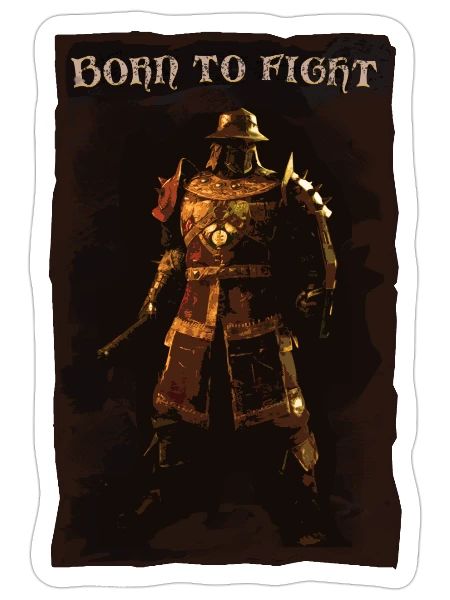 Medieval Soldier With Armor And Bat - Sticker - white matte - Front
