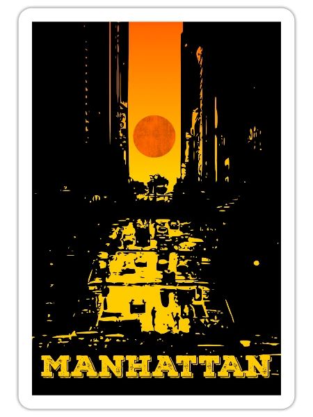 Manhattan - Sticker - white matte - Front