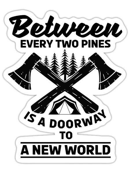 New world thru the pines - Sticker - white matte - Front