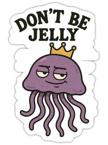 Don't Be Jelly - Sticker - white matte - Front