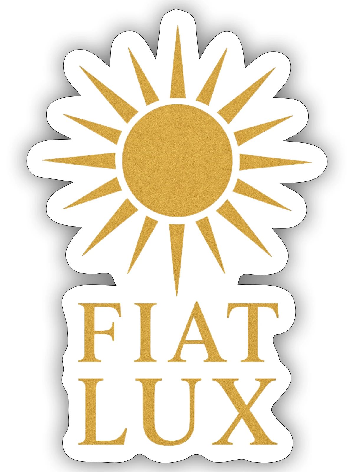 Fiat Lux Sun Emblem - Sticker - white matte - Front
