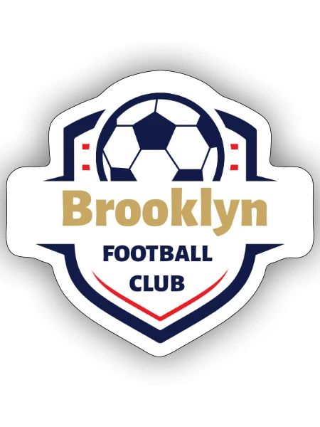 Brooklyn Football Crest - Sticker - white matte - Front