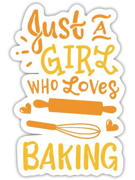 Baking Baker - Sticker - white matte - Front
