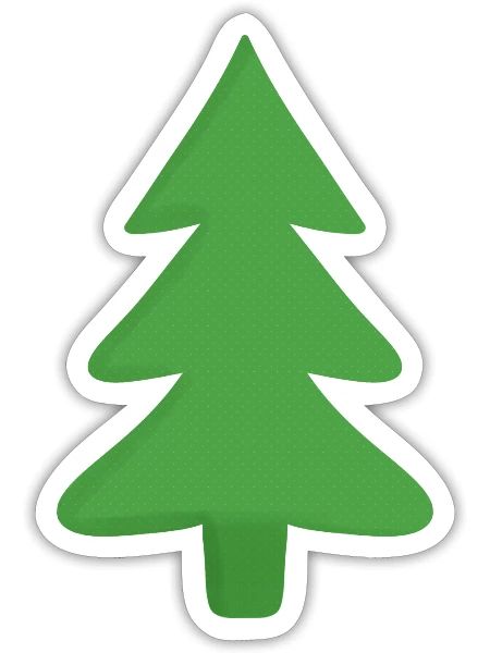 Pine Tree - Sticker - white matte - Front
